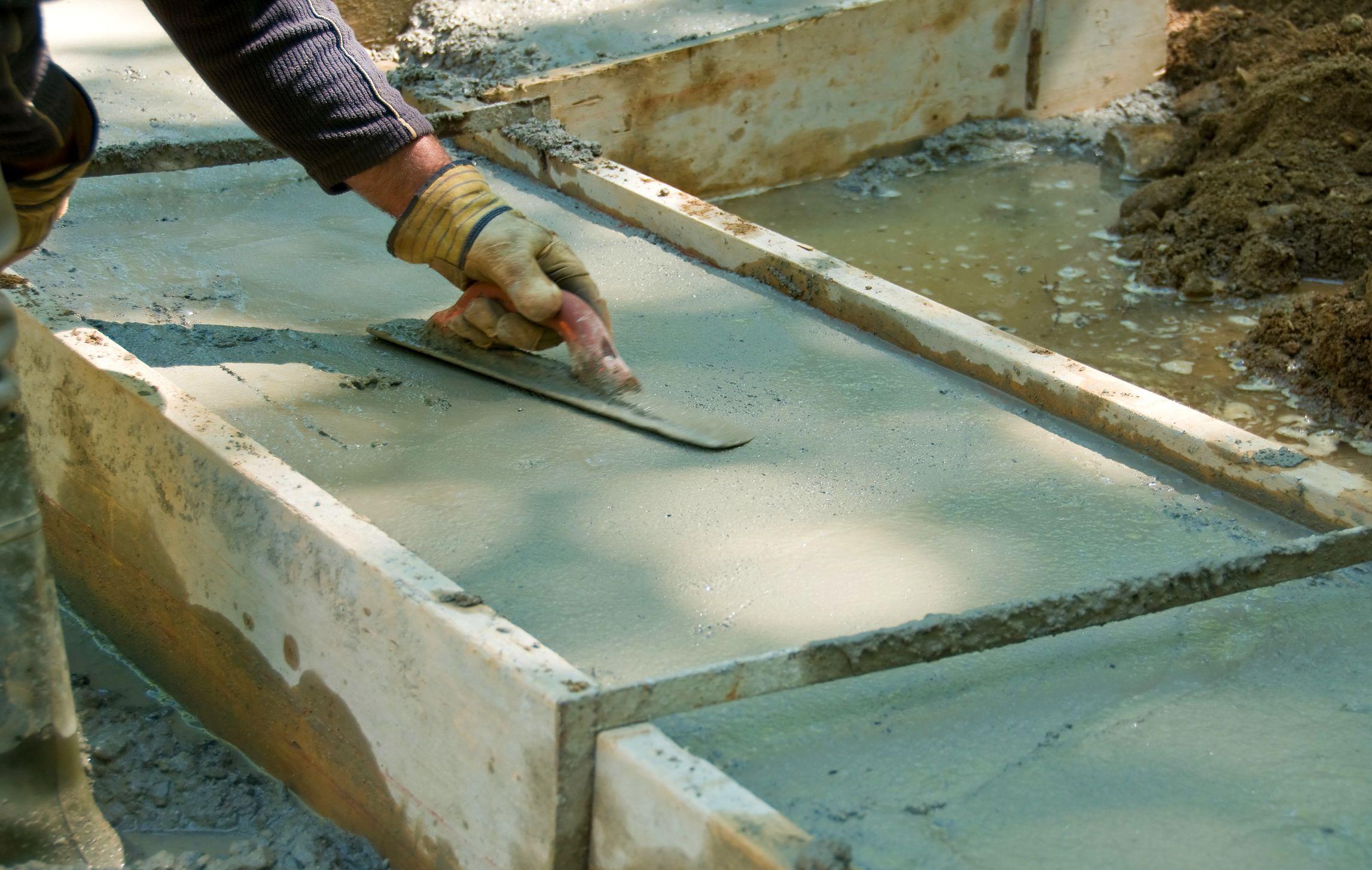 Корректировка бетона залитого в опалубку